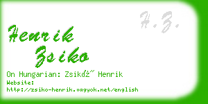 henrik zsiko business card